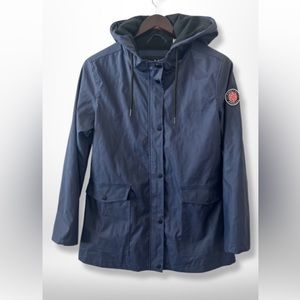 Madden NYC Navy Cargo Pocket Rain Jacket Size M